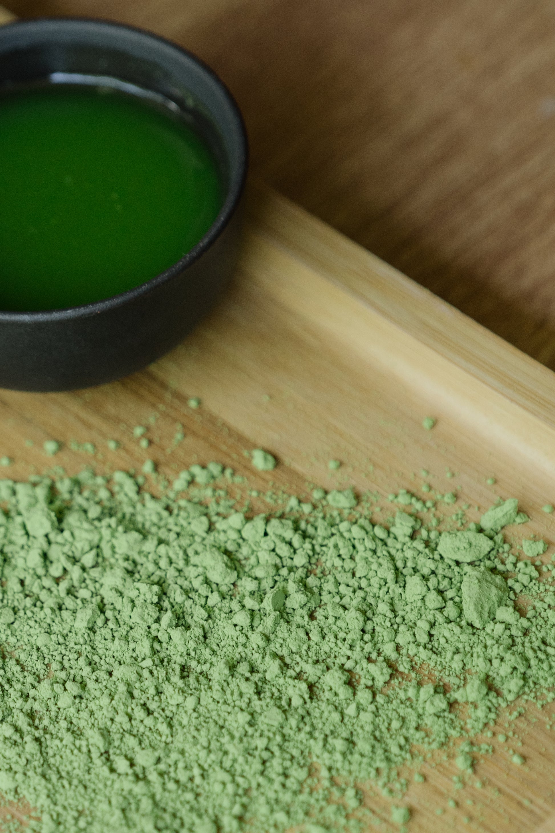 Matcha Powder next to tea